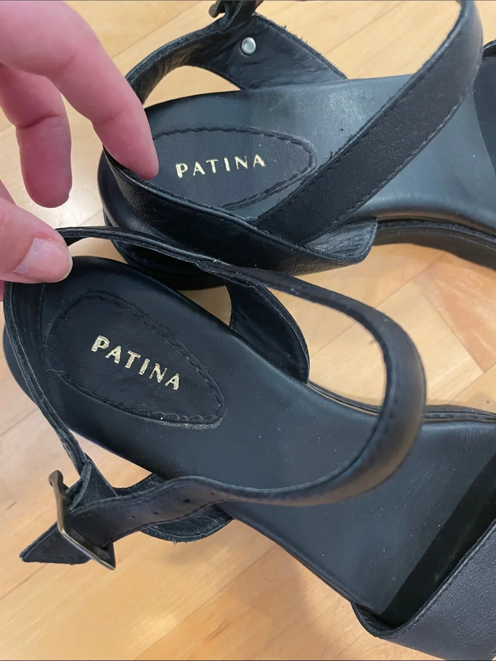 Portland Leather Platform Ankle-Strap Sandals